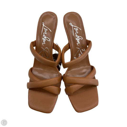 Sandals Heels Stiletto By London Fog In Tan, Size: 10