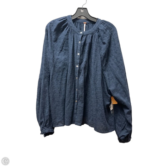 Top Long Sleeve By Free People In Navy, Size: Xs