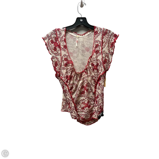 Top Short Sleeve By Free People In Red, Size: L