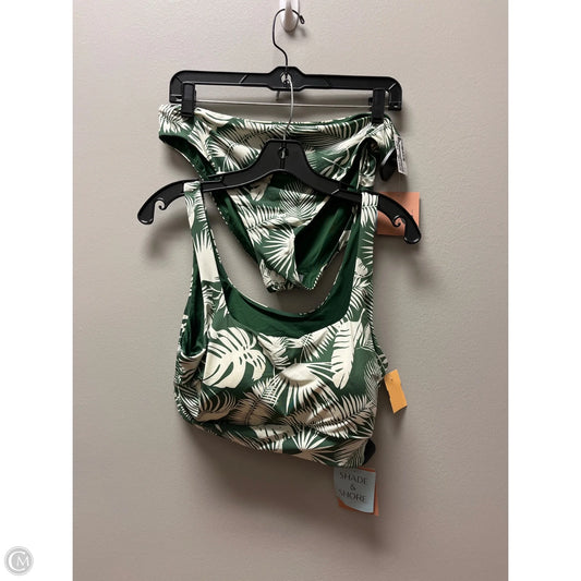 Swimsuit 2pc By Shade & Shore In Green & White, Size: Xl