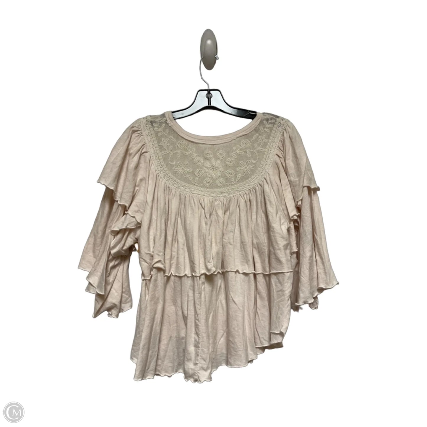 Top Long Sleeve By Free People In Cream, Size: Xl