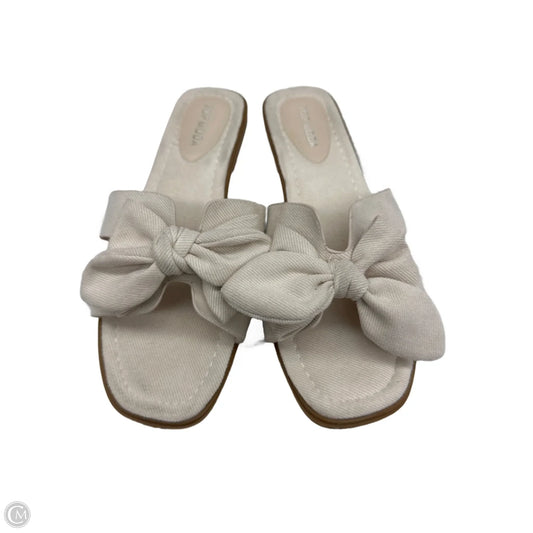 Sandals Flats By Top Moda In Cream, Size: 9