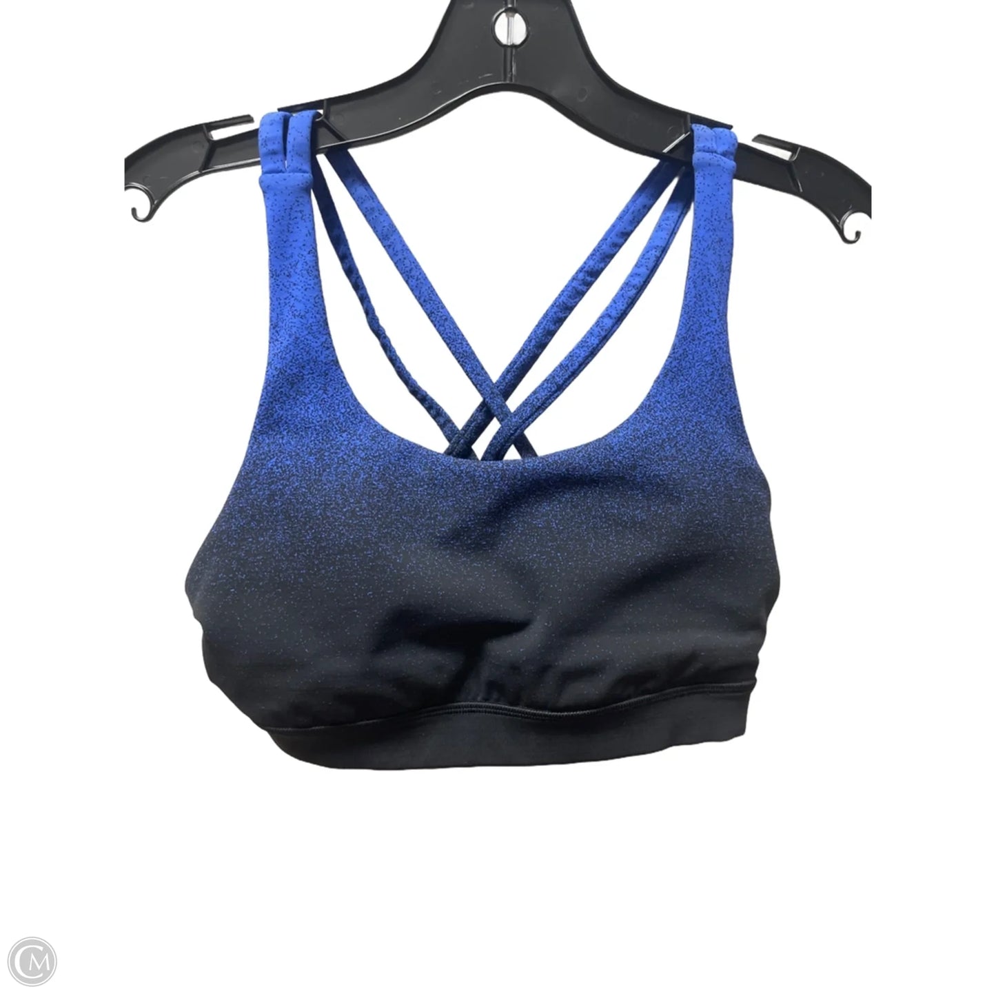 Athletic Bra By Lululemon In Black & Blue, Size: M