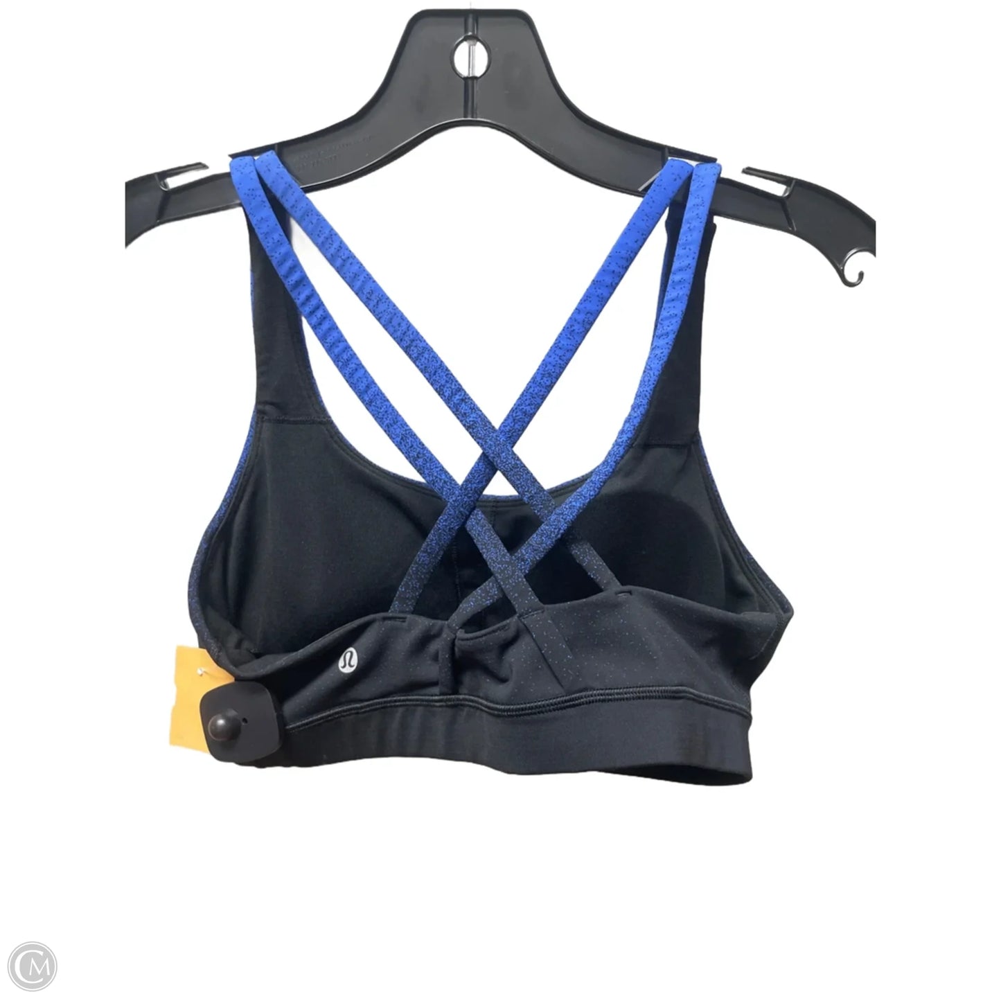Athletic Bra By Lululemon In Black & Blue, Size: M