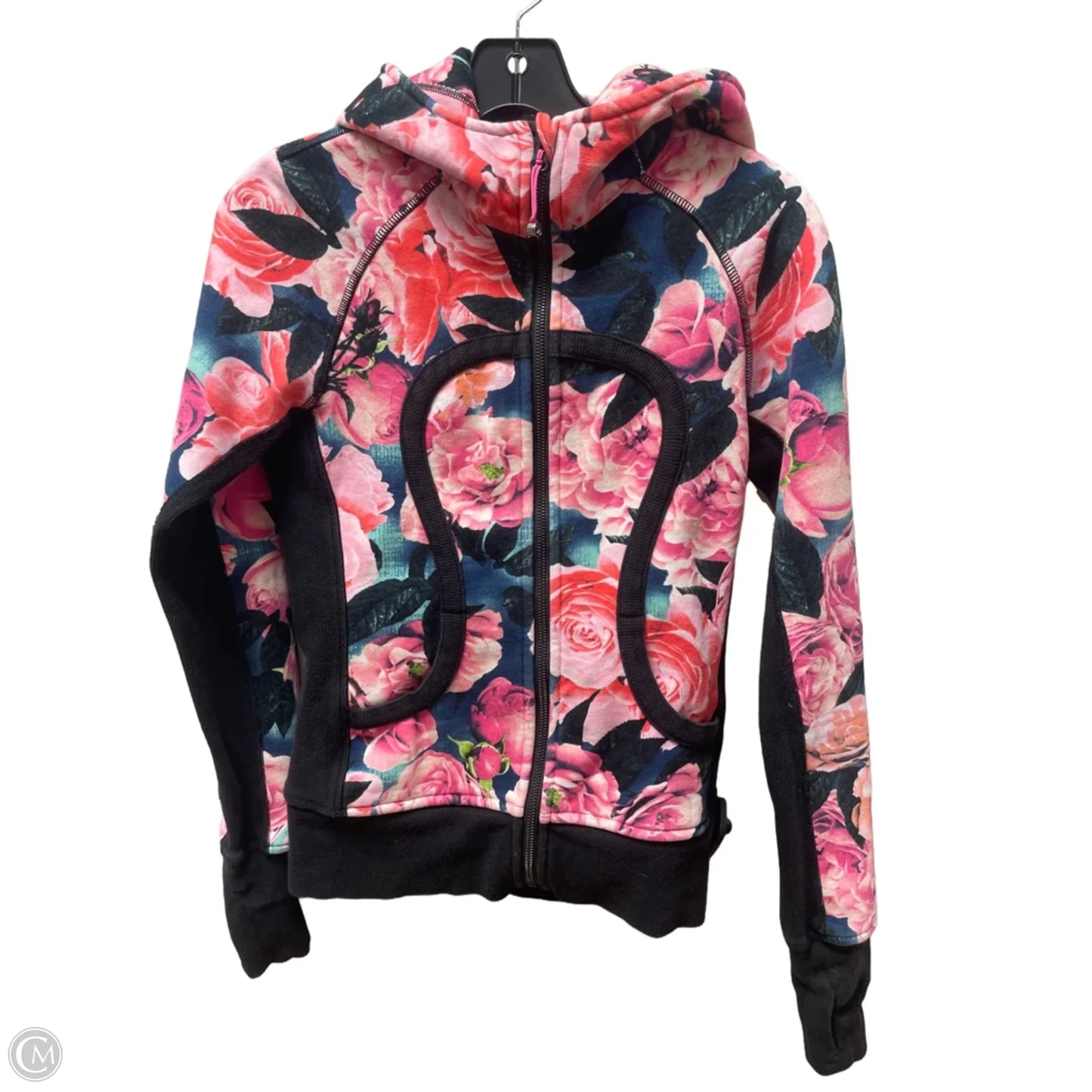 Athletic Jacket By Lululemon In Floral Print, Size: 4