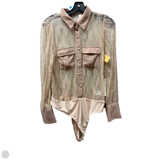 Bodysuit By Haute Monde In Tan, Size: L