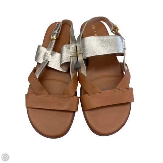 Sandals Flats By Cole-haan In Gold & Tan, Size: 8