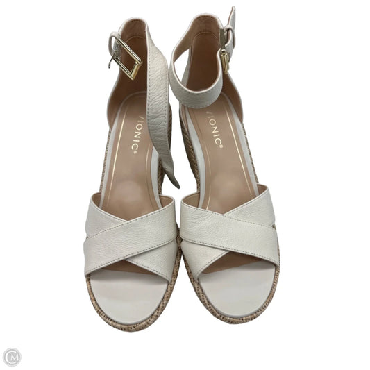 Shoes Heels Wedge By Vionic In Cream, Size: 8.5