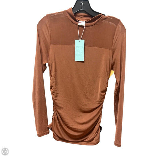 Top Long Sleeve By Clothes Mentor In Tan, Size: S