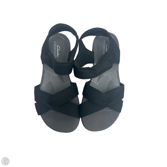 Sandals Flats By Clarks In Black, Size: 6
