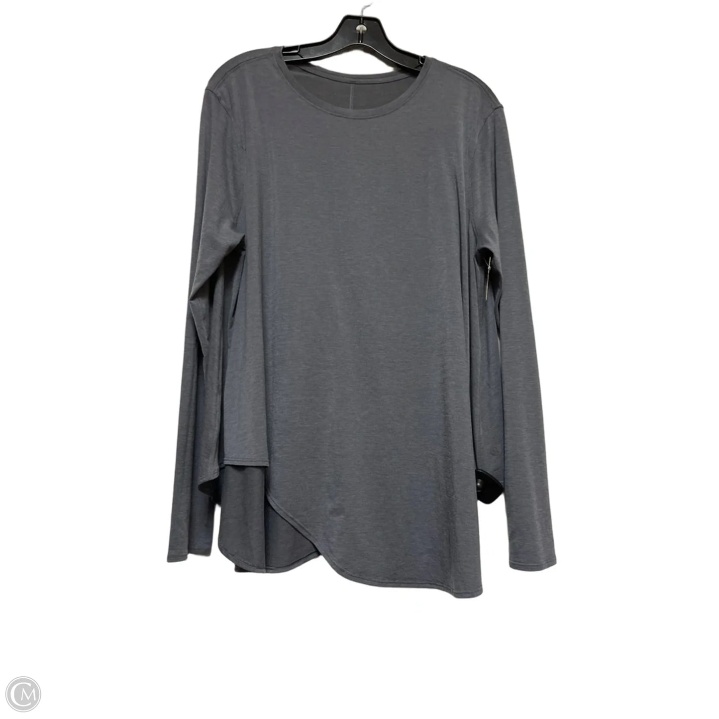 Athletic Top Long Sleeve Crewneck By Lululemon In Grey, Size: L