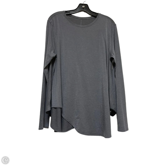 Athletic Top Long Sleeve Crewneck By Lululemon In Grey, Size: L