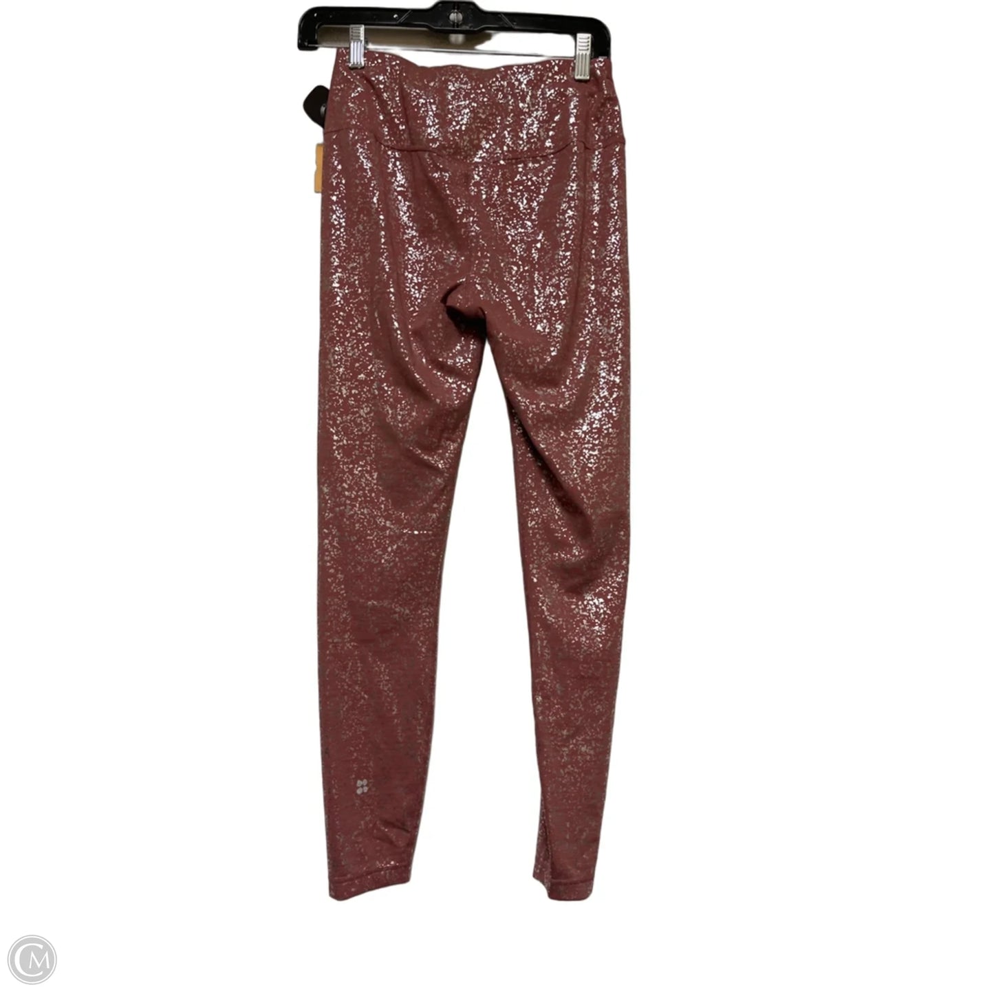 Athletic Leggings By Sweaty Betty In Red & Silver, Size: S