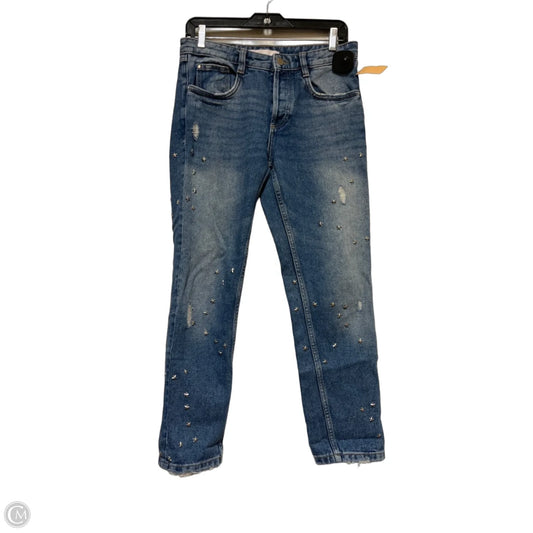 Jeans Cropped By Zara In Blue Denim, Size: 6