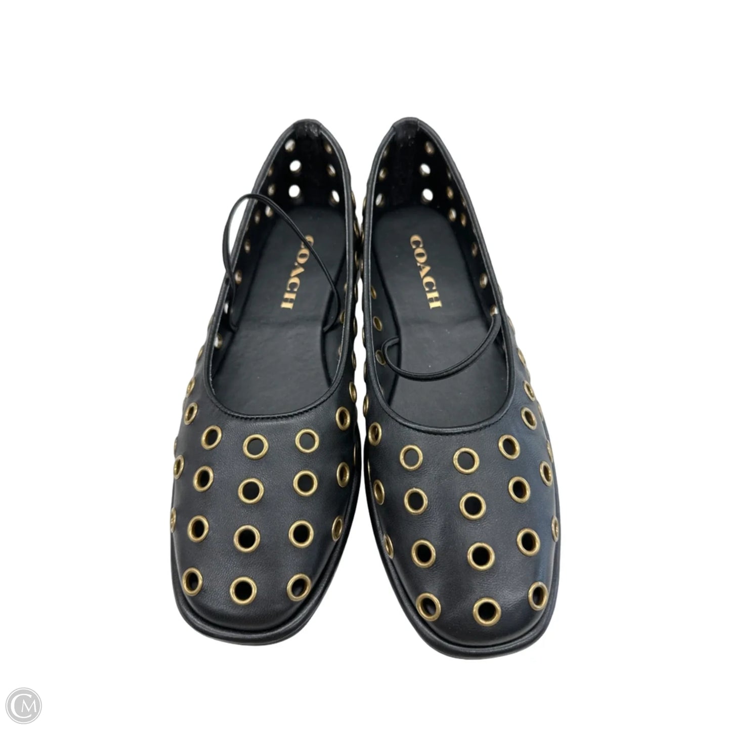 Shoes Designer By Coach In Black & Gold, Size: 6