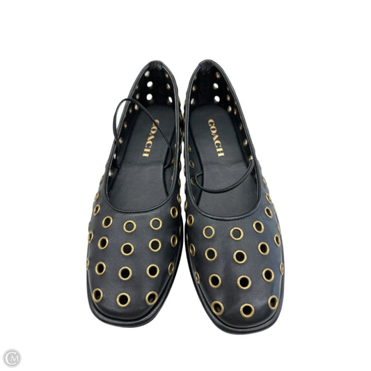 Shoes Designer By Coach In Black & Gold, Size: 6