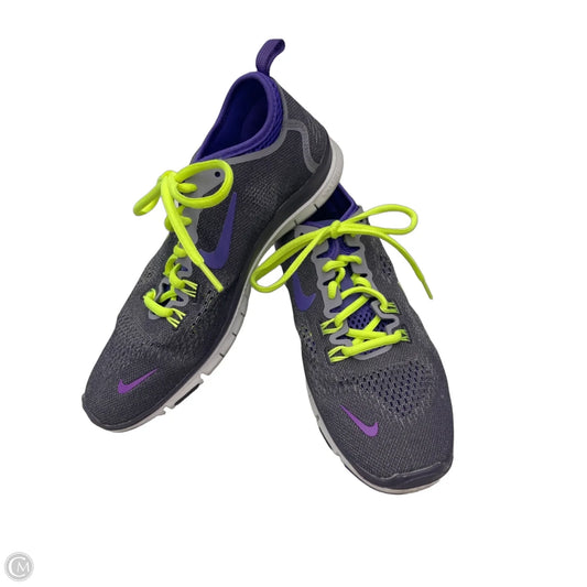 Shoes Athletic By Nike In Purple & Yellow, Size: 7.5