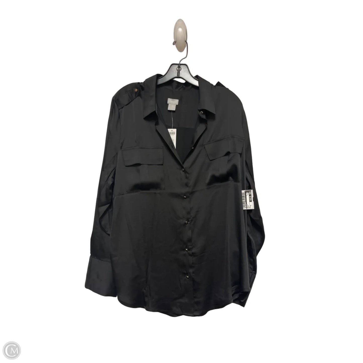 Top Long Sleeve By Chicos In Black, Size: Xl