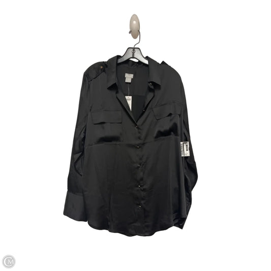 Top Long Sleeve By Chicos In Black, Size: Xl