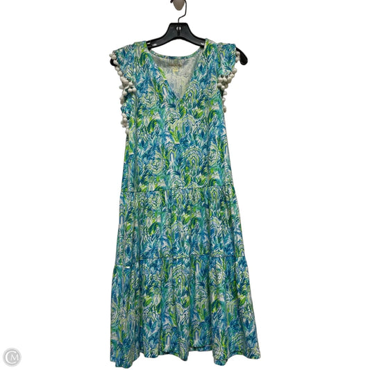 Dress Designer By Lilly Pulitzer In Blue & Green, Size: Xxs