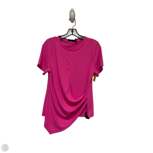Top Short Sleeve By Dkny In Pink, Size: M