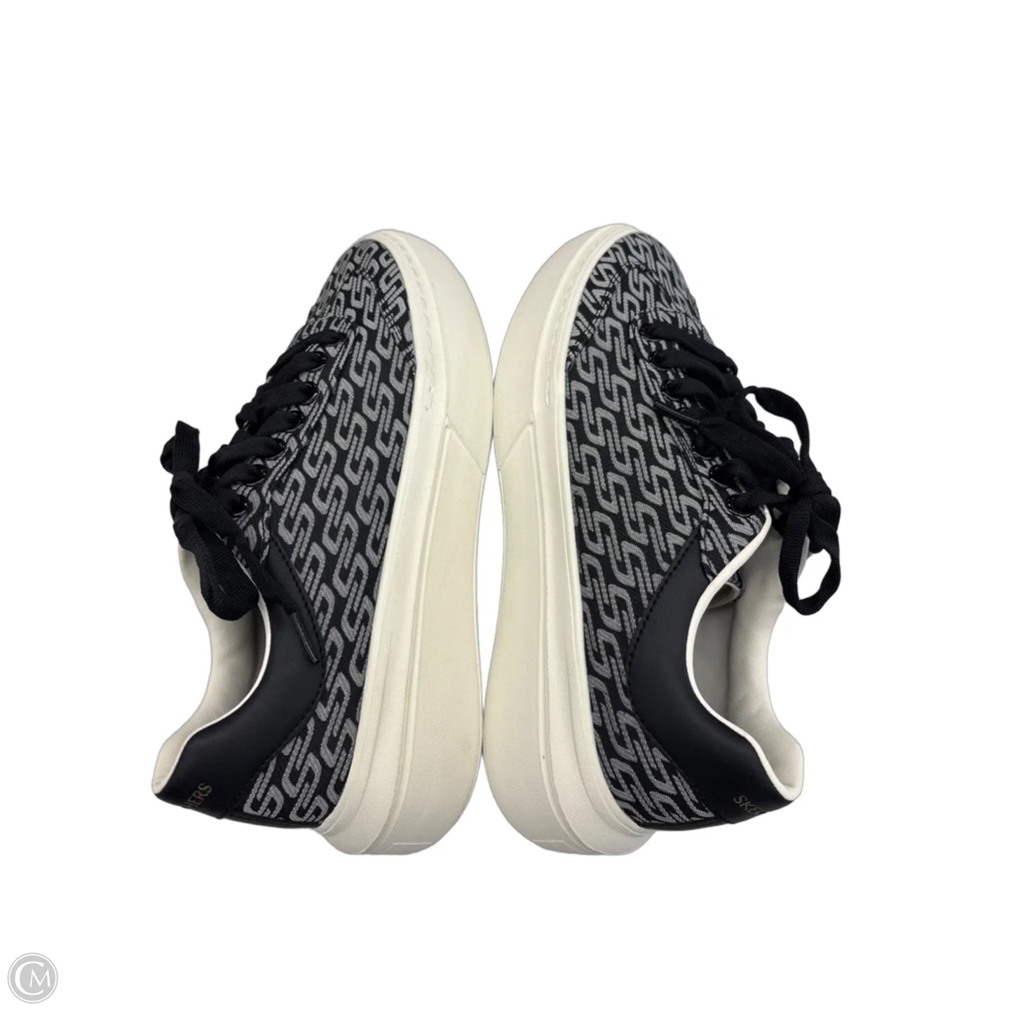 Shoes Sneakers By Skechers In Black & Grey, Size: 9