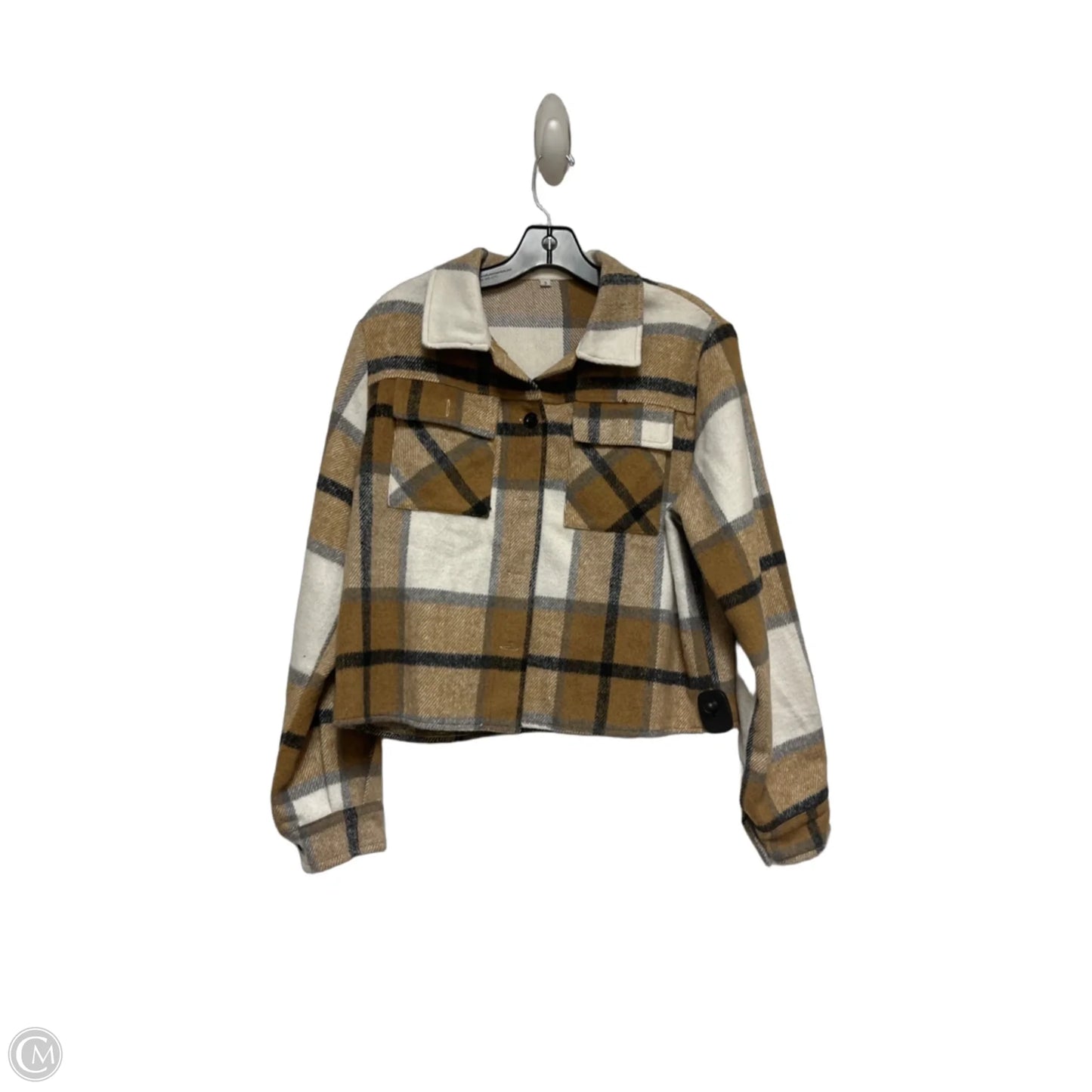 Jacket Shirt By Clothes Mentor In Plaid Pattern, Size: S
