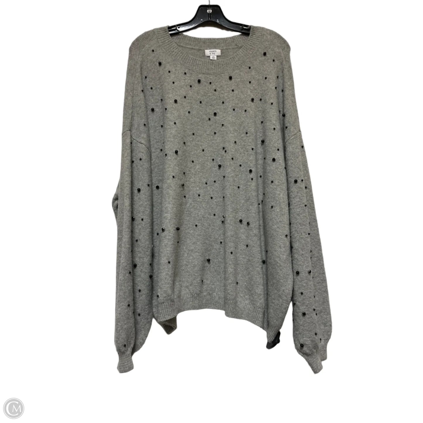 Sweater By Crown And Ivy In Black & Grey, Size: 3x