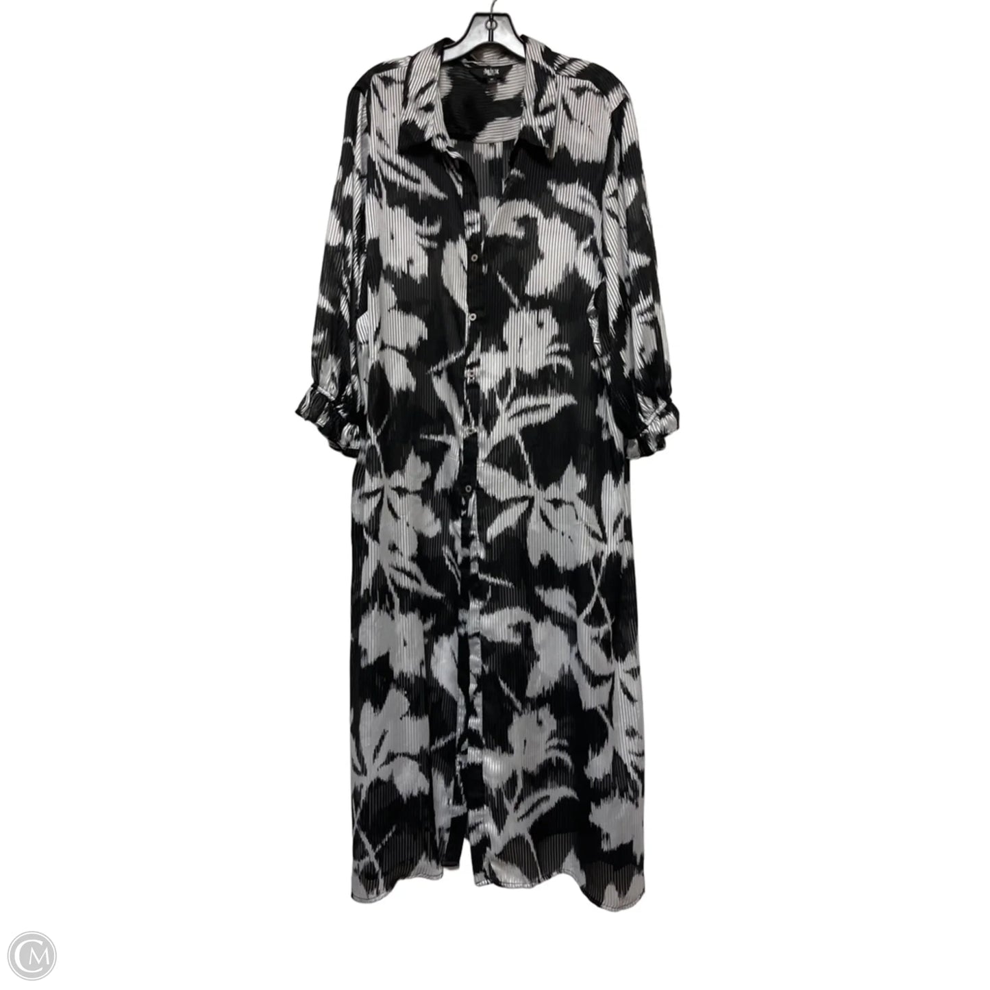 Dress Casual Maxi By Investments In Black & White, Size: 3x