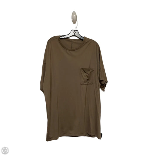 Athletic Top Short Sleeve By Lululemon In Brown, Size: Xl