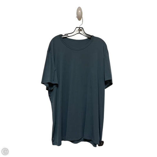 Athletic Top Short Sleeve By Lululemon In Blue, Size: Xl