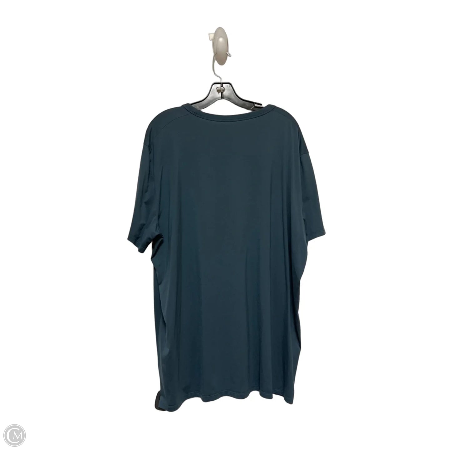 Athletic Top Short Sleeve By Lululemon In Blue, Size: Xl