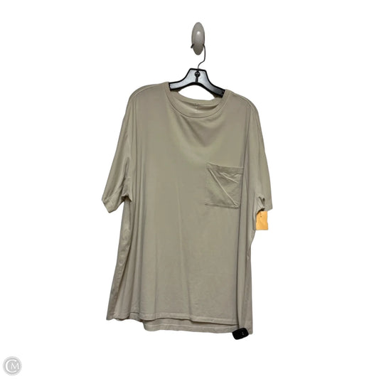 Athletic Top Short Sleeve By Lululemon In Beige, Size: Xl