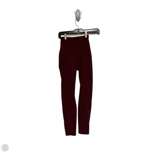 Athletic Leggings Capris By Lululemon In Maroon, Size: 2