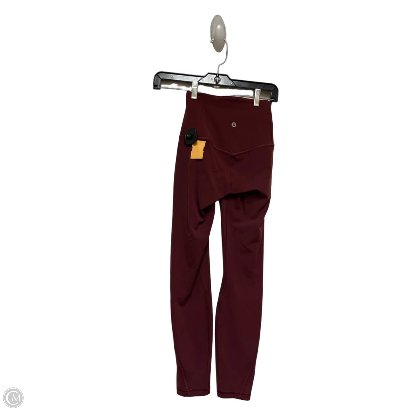 Athletic Leggings Capris By Lululemon In Maroon, Size: 2