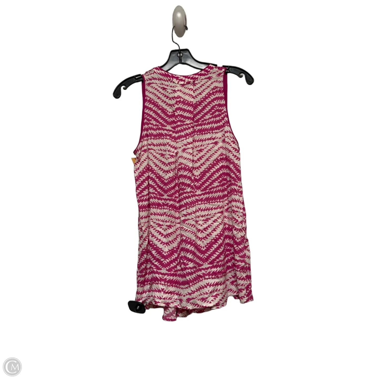 Top Sleeveless By Maeve In Cream & Pink, Size: S