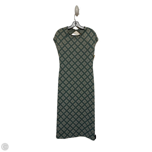 Dress Casual Midi By Zara In Blue & Green, Size: L