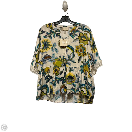 Top Short Sleeve By Cupio In Floral Print, Size: S