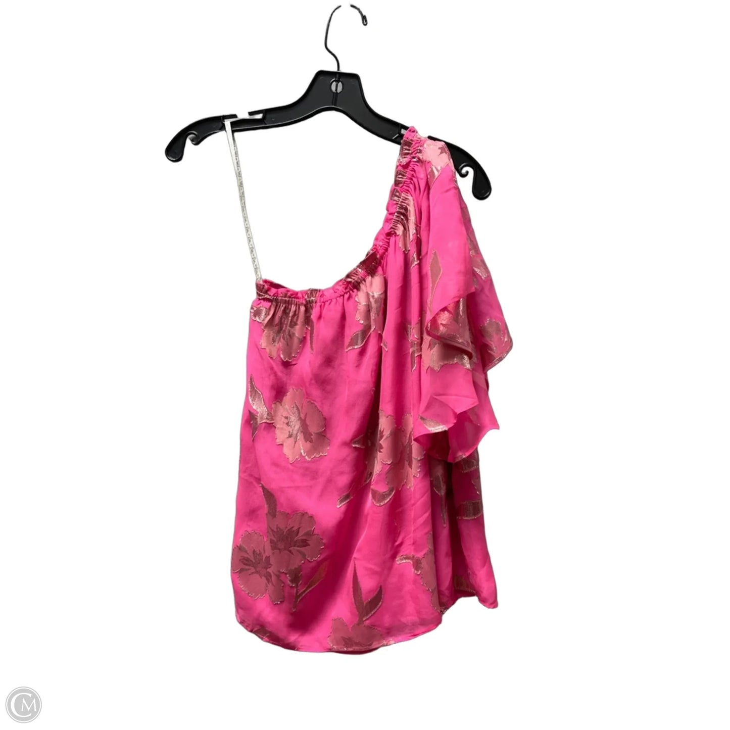 Top Short Sleeve Designer By Lilly Pulitzer In Gold & Pink, Size: S