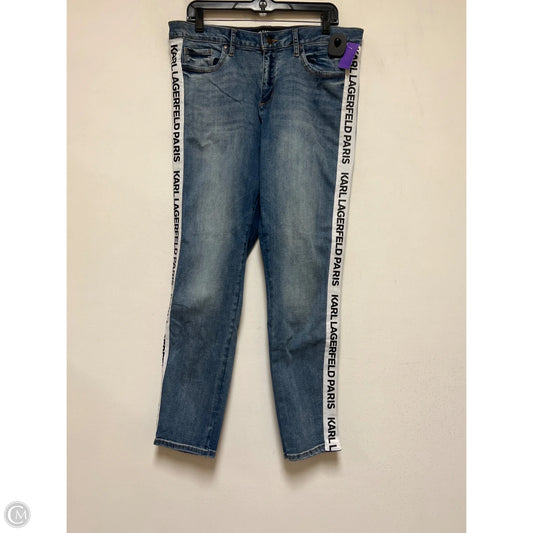 Jeans Designer By Karl Lagerfeld In Blue Denim, Size: 14