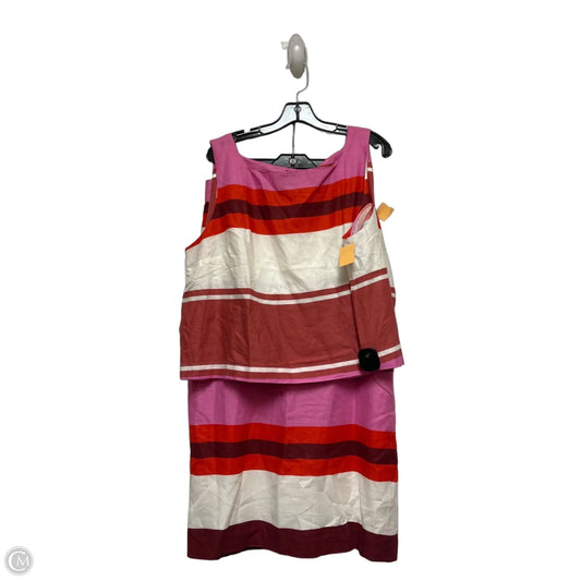 Skirt Set 2pc By Ann Taylor In Striped Pattern, Size: 14p