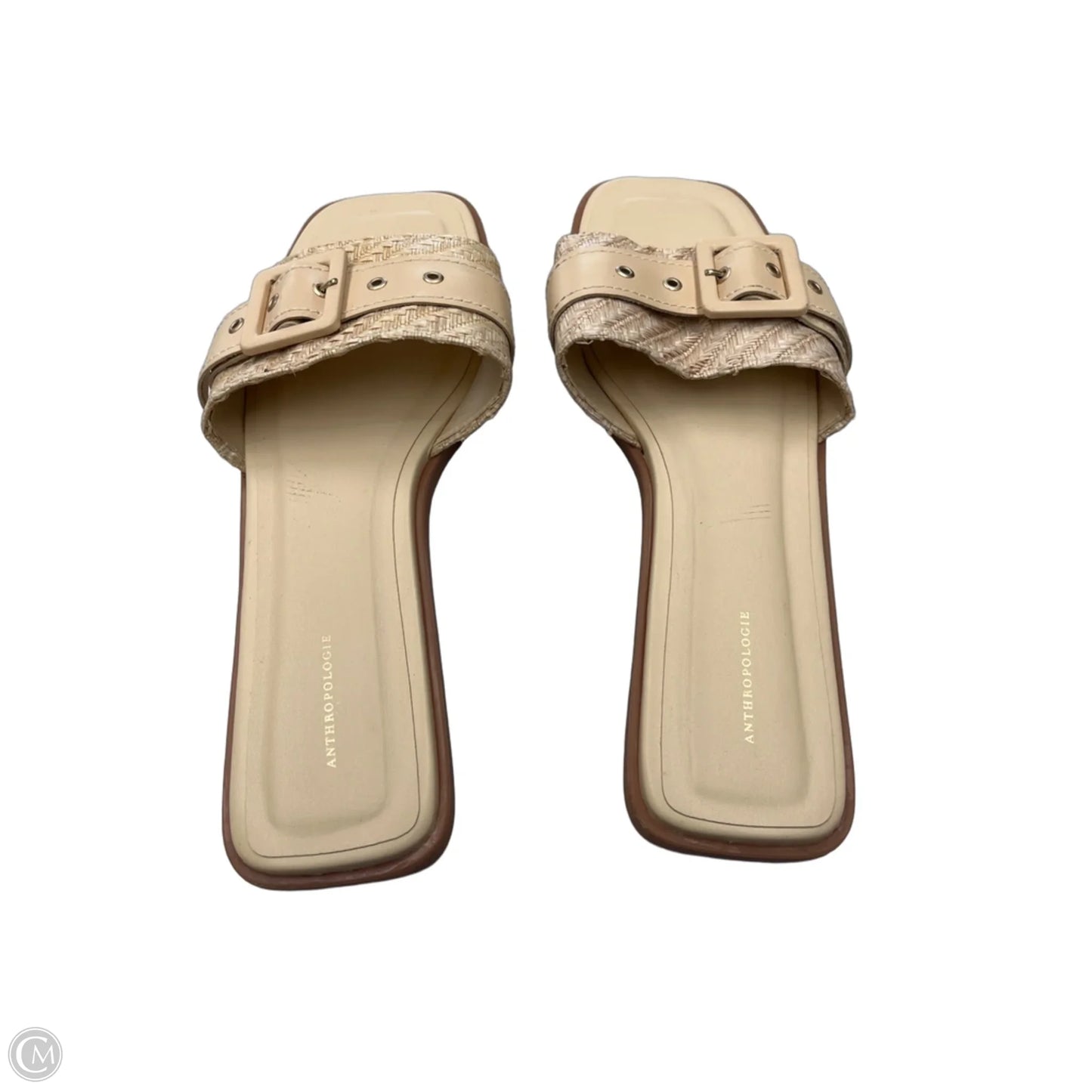 Sandals Flats By Anthropologie In Tan, Size: 9