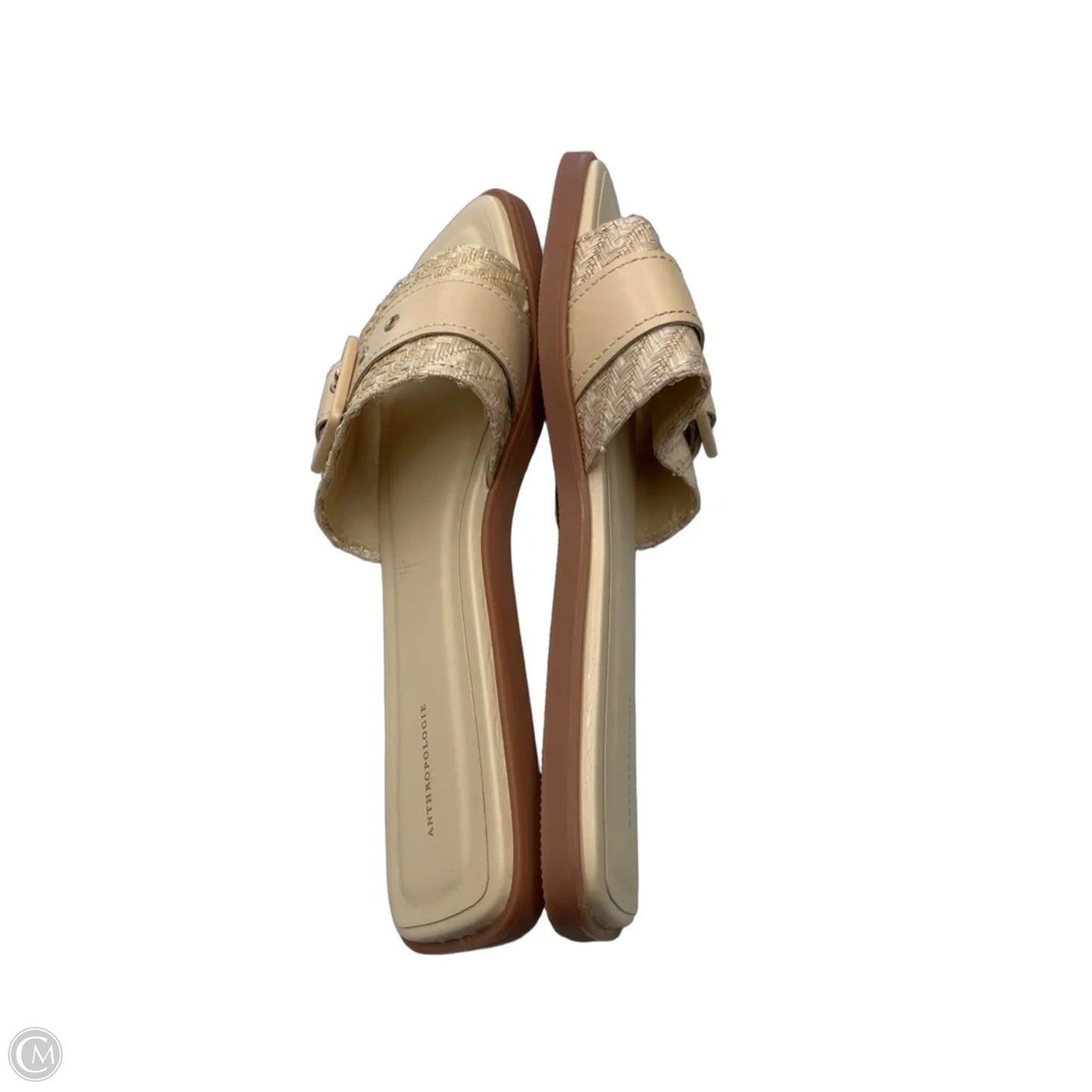 Sandals Flats By Anthropologie In Tan, Size: 9