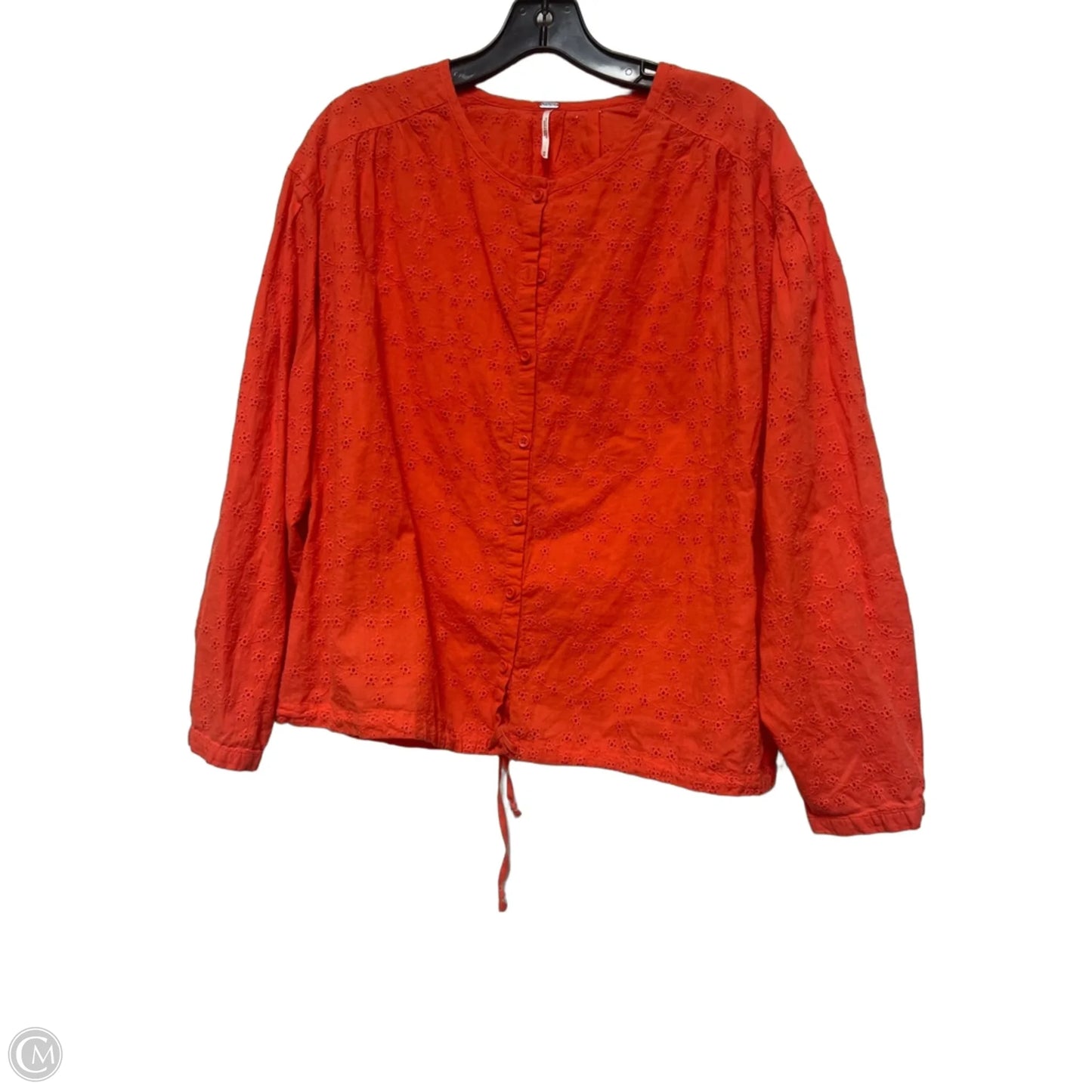 Top Long Sleeve By Free People In Orange, Size: M
