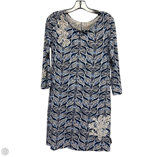 Dress Designer By Lilly Pulitzer In Blue & White, Size: M