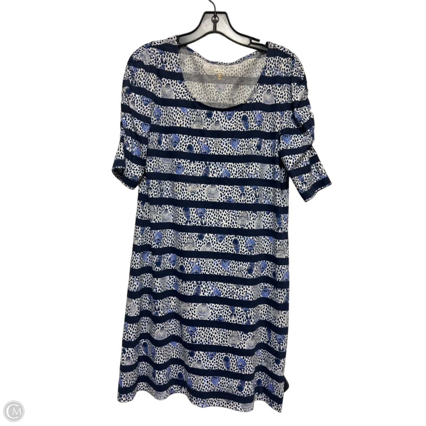 Dress Designer By Lilly Pulitzer In Blue & White, Size: M