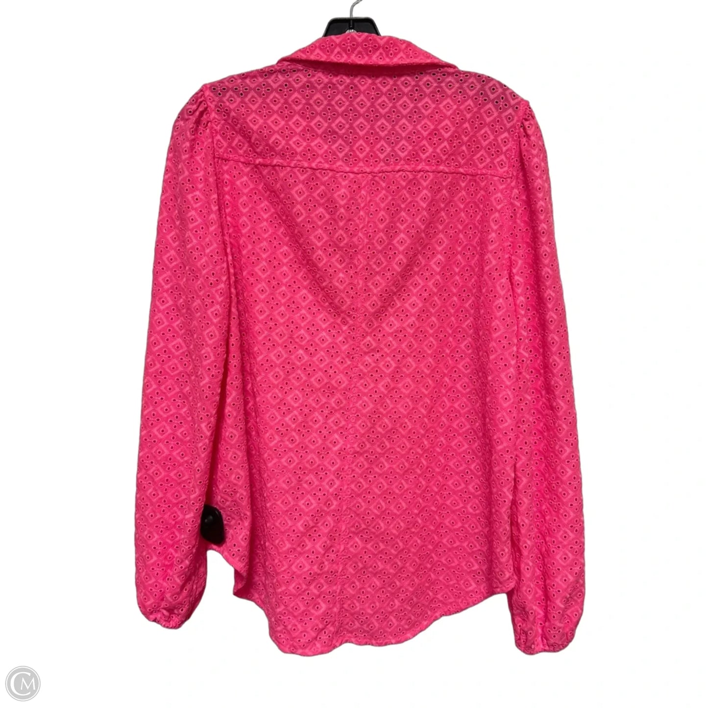 Top Long Sleeve Designer By Lilly Pulitzer In Pink, Size: L
