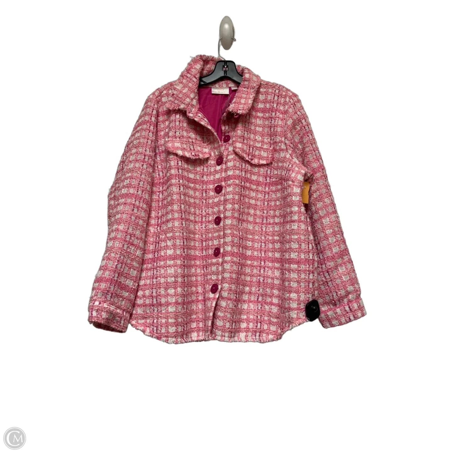 Blazer By Clothes Mentor In Plaid Pattern, Size: M