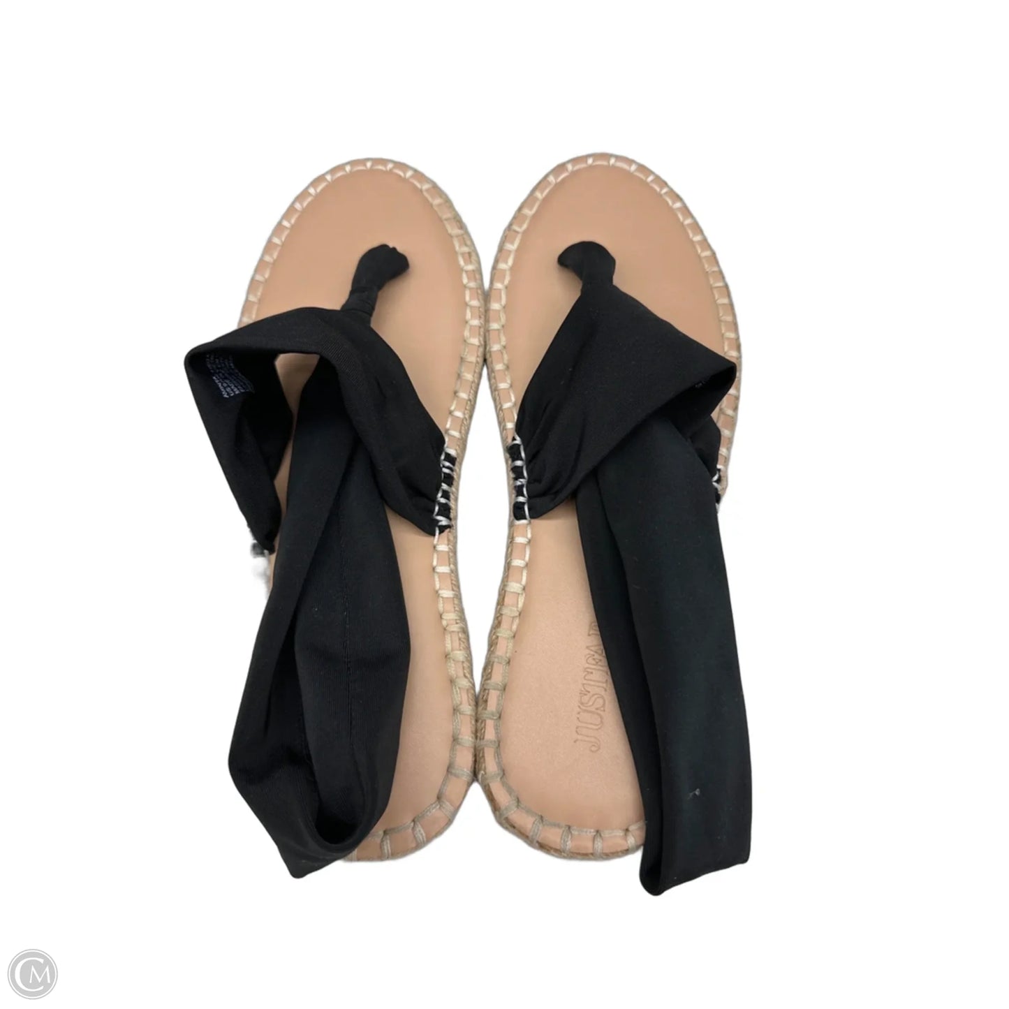 Sandals Flats By Just Fab In Black, Size: 9