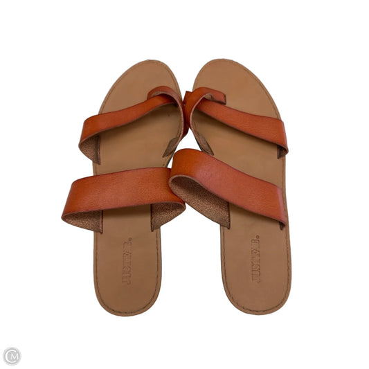 Sandals Flats By Just Fab In Tan, Size: 9
